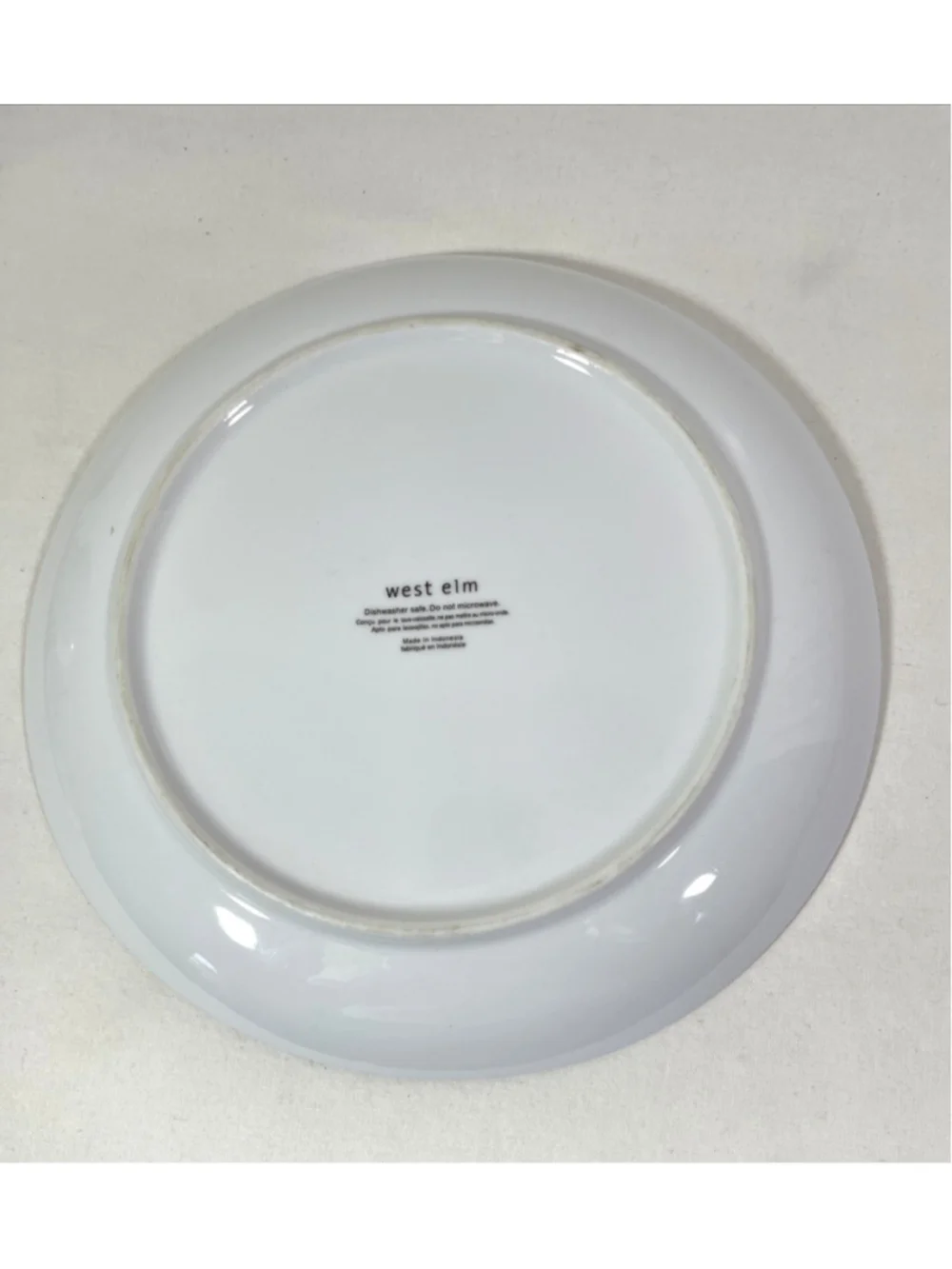 West Elm Metallic Ginkgo Leaf Salad Plate Dinnerware 8-1/2
